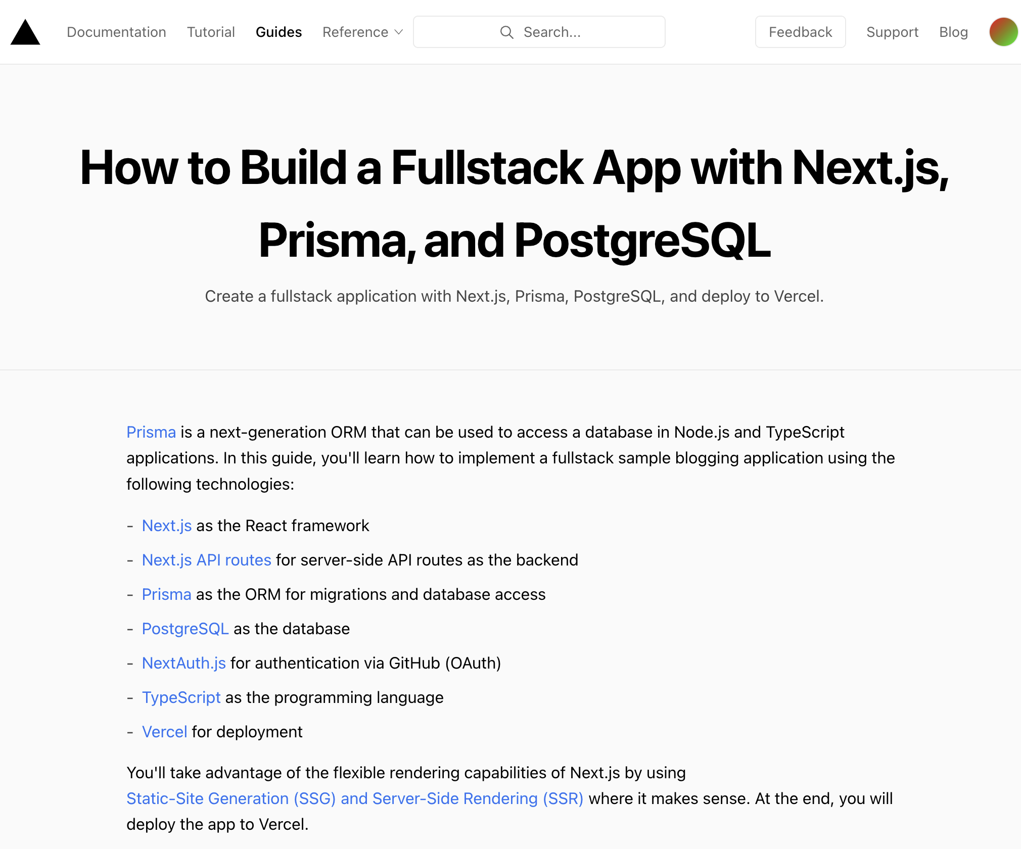 Build a Full Stack App